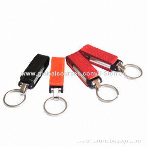 OEM colorful new design leather USB flash drive with free logo for factory price
